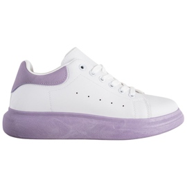 SHELOVET Sneakers Sulla Piattaforma Viola bianca