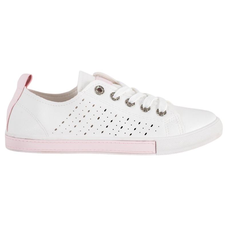Bella Paris Sneakers Con Motivo Traforato bianca