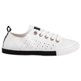 Bella Paris Sneakers Con Motivo Traforato bianco