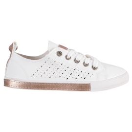 Bella Paris Sneakers Con Motivo Traforato bianco