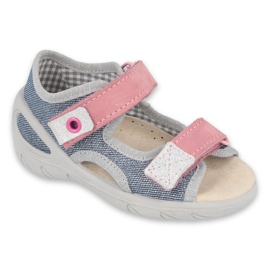 Scarpe per bambini Befado 065X145 blu navy rosa grigio