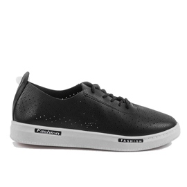 Sneakers sportive traforate QW8368-1 nere nero