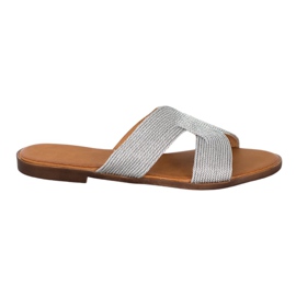 SHELOVET Eleganti pantofole argento grigio