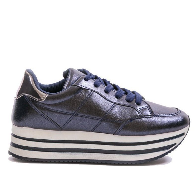 Scarpe sportive da donna alla moda blu navy 230-2