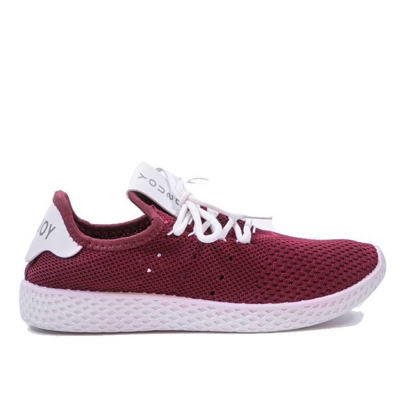 Scarpe sportive bordeaux H935-7 rosso
