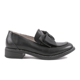 Scarpe slip-on nere con fiocco RS-WED2 nero