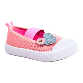 Le Scarpe Sneakers per bambini con Velcro Salmone Estienne multicolore rosa