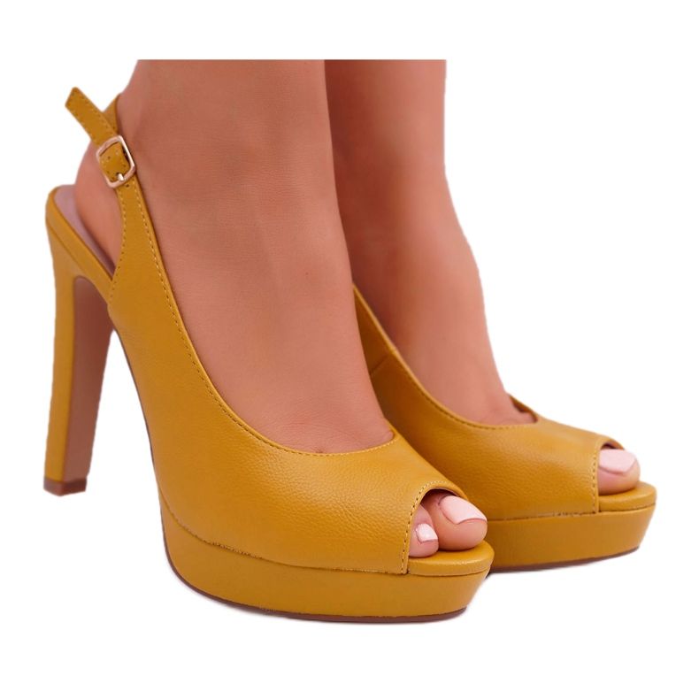 Moow Sandali Da Donna Con Tacco Alto Giallo Lorajn