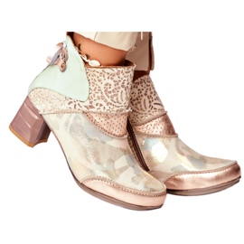 Stivali Donna Con Tacco Alto Maciejka Beige 03410-04 verde d'oro