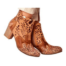 Stivali da donna con tacco alto Maciejka Primavera Rosso 04369-29 beige multicolore