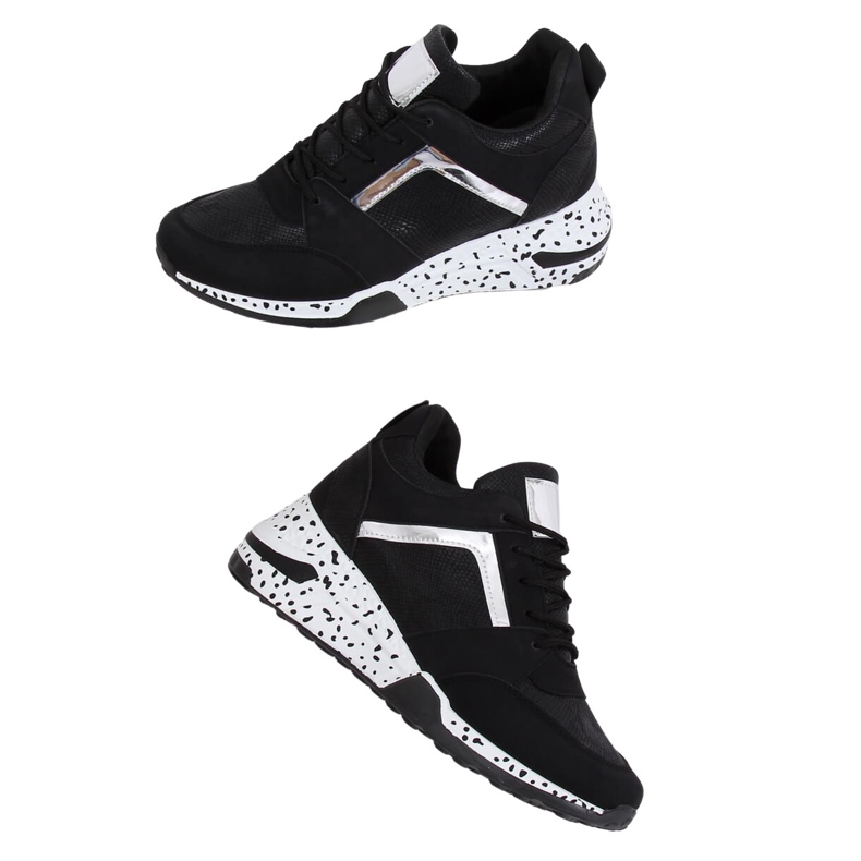 Scarpe sportive nere nere C131 Negro nero
