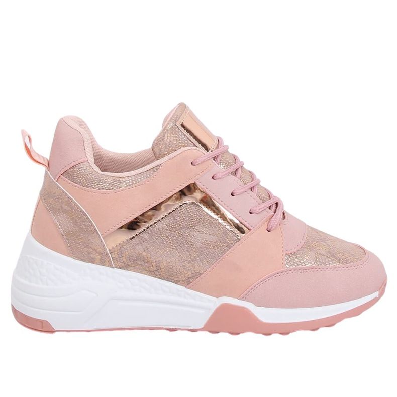 Sneakers con zeppa rosa YL-33 Champagne