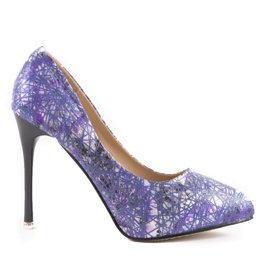 Spille di fiori viola 0116-4 multicolore