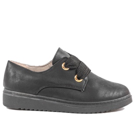 Sneakers nere sulla zeppa H-18 nero