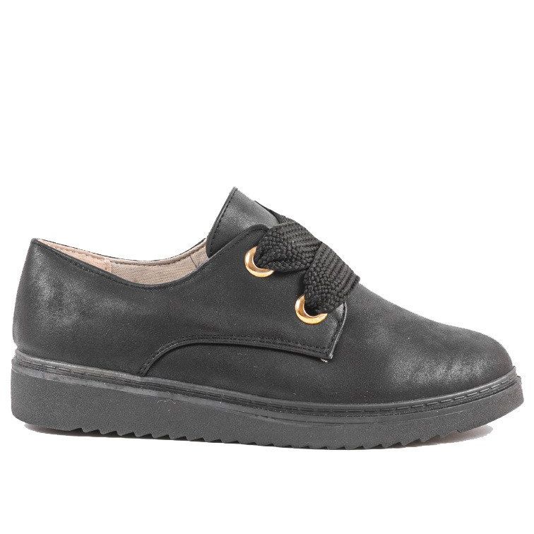 Sneakers nere sulla zeppa H-18 nero