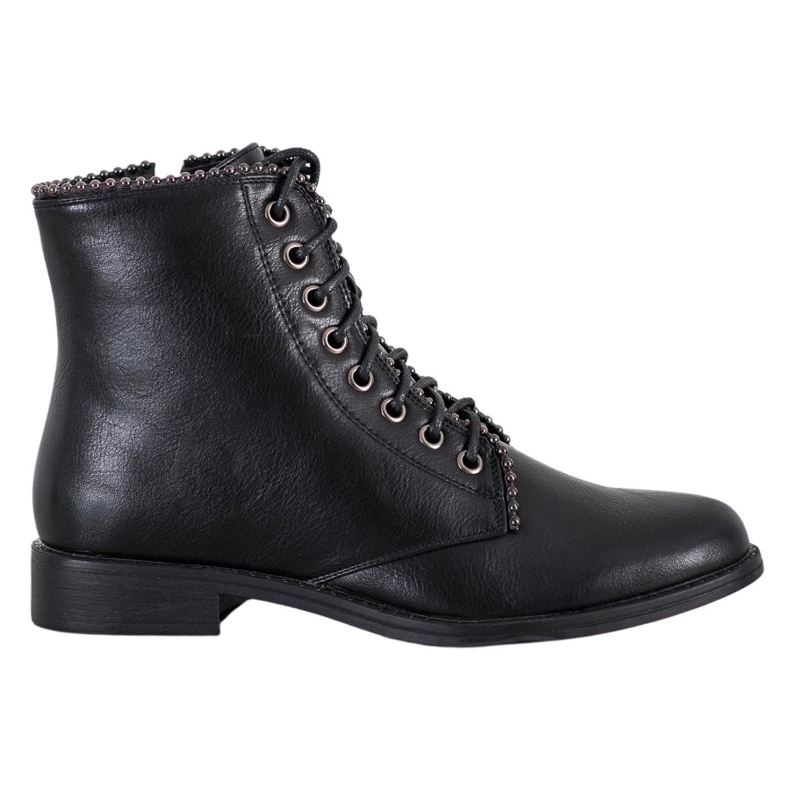 J. Star Stivali stringati neri nero