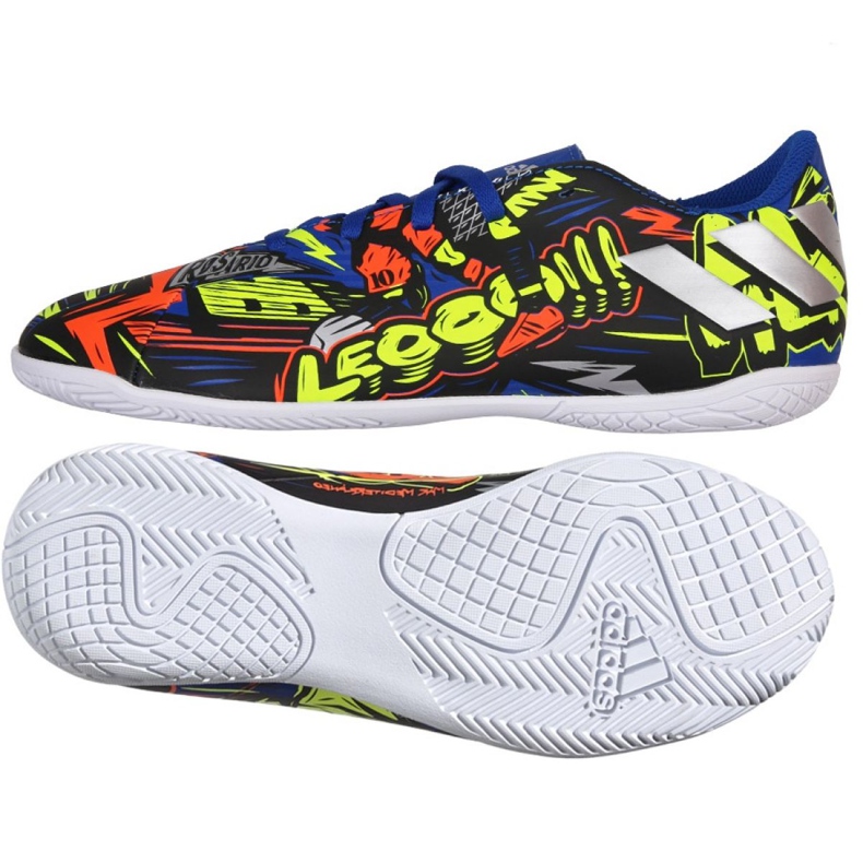 Scarpe indoor adidas Nemeziz Messi 19.4 In Jr EH0601 blu navy, multicolore multicolore