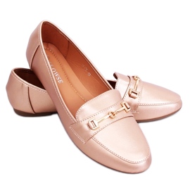 9F176 Mocassini Champagne Metallic rosa