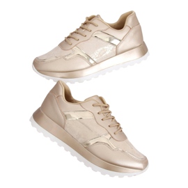 Scarpe sportive da donna oro 2019-447 Oro d'oro giallo