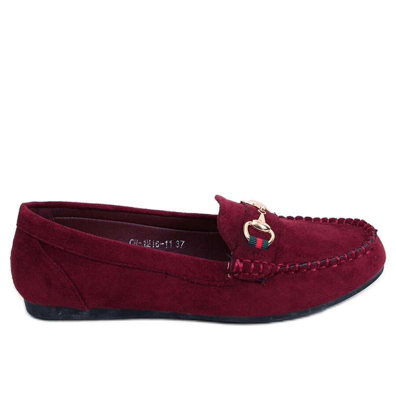 Mocassini da donna bordeaux CH-1M16 Wine Red rosso multicolore