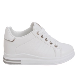 White R78 Sneakers bianche su zeppa nascosta bianco