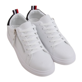 Sneakers da donna bianche KK-206 WHITE / BLACK bianca