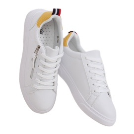 Sneakers da donna bianche KK-206 WHITE/YELLOW bianca giallo