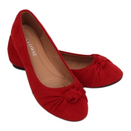 Ballerine da donna rosse 8F62 Red rosso