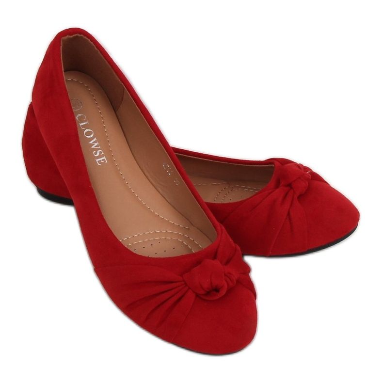 Ballerine da donna rosse 8F62 Red rosso