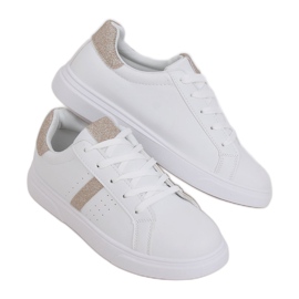 Sneakers da donna bianche C941 Oro bianca d'oro