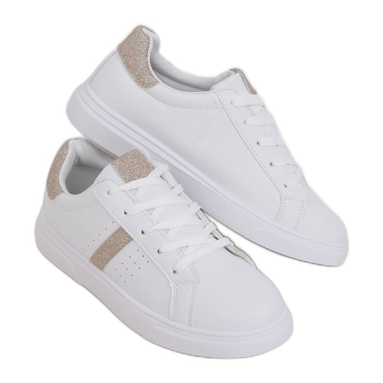 Sneakers da donna bianche C941 Oro bianca d'oro