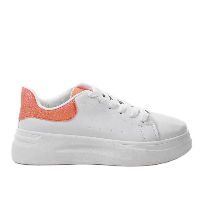 Sneakers bianche lucide LLQ204 3 bianca arancia eBay