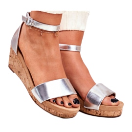 SEA Sandali da donna con zeppa argento MarryMe d'argento