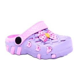 NEWS Pantofole per bambini Foam Crocs Violet Bow Susan viola rosa