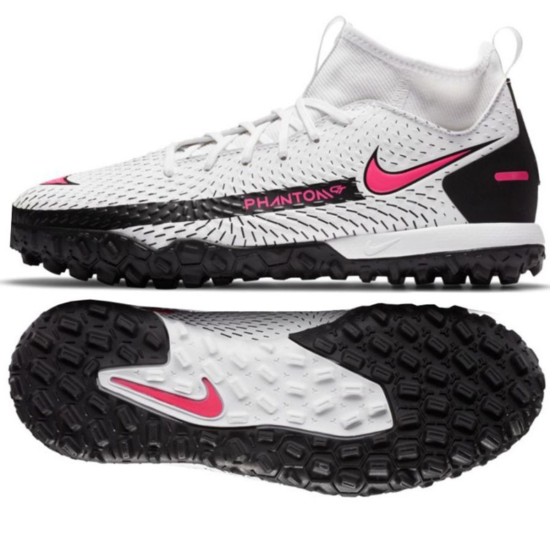 Scarpa da calcio Nike Phantom Gt Academy Df Tf Jr CW6695-160 multicolore bianca