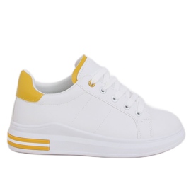 Sneakers da donna bianche LG20 WHITE/YELLOW bianco giallo