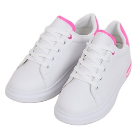 Sneakers bianche da donna LG20 WHITE/ROSE bianco rosa