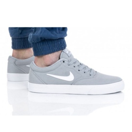 Scarpa Nike Sb Charge Cnvs M CD6279-003 bianco grigio
