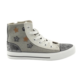 Big star 374068 sneakers con allacciatura a stella marrone grigio