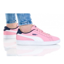 Puma Smash V2 Buck Jr 365182 16 scarpe bianco rosa