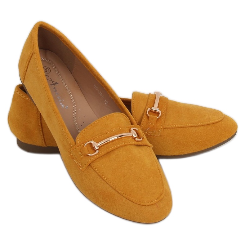 Mocassini da donna miele 88-385 Giallo