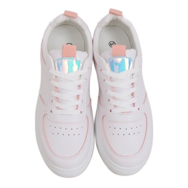Scarpe sportive da donna bianche KK-203 WHITE / PINK bianco rosa