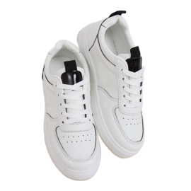 Scarpe sportive da donna bianche KK-203 WHITE / BLACK bianco nero
