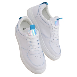 Scarpe sportive da donna bianche KK-203 BIANCO / BLU