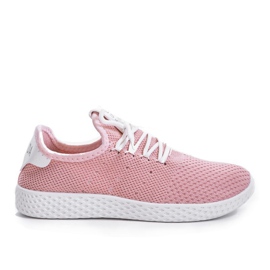 H935-5 scarpe sportive rosa slip-on