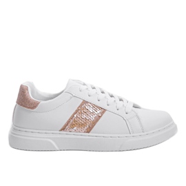 Sneakers bianche classiche BK929-87 bianca giallo