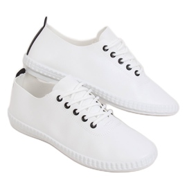 Sneakers da donna bianche e nere 6165 Black bianca nero