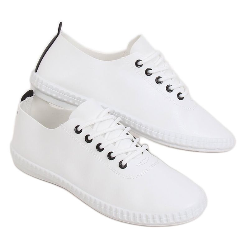 Sneakers da donna bianche e nere 6165 Black bianca nero