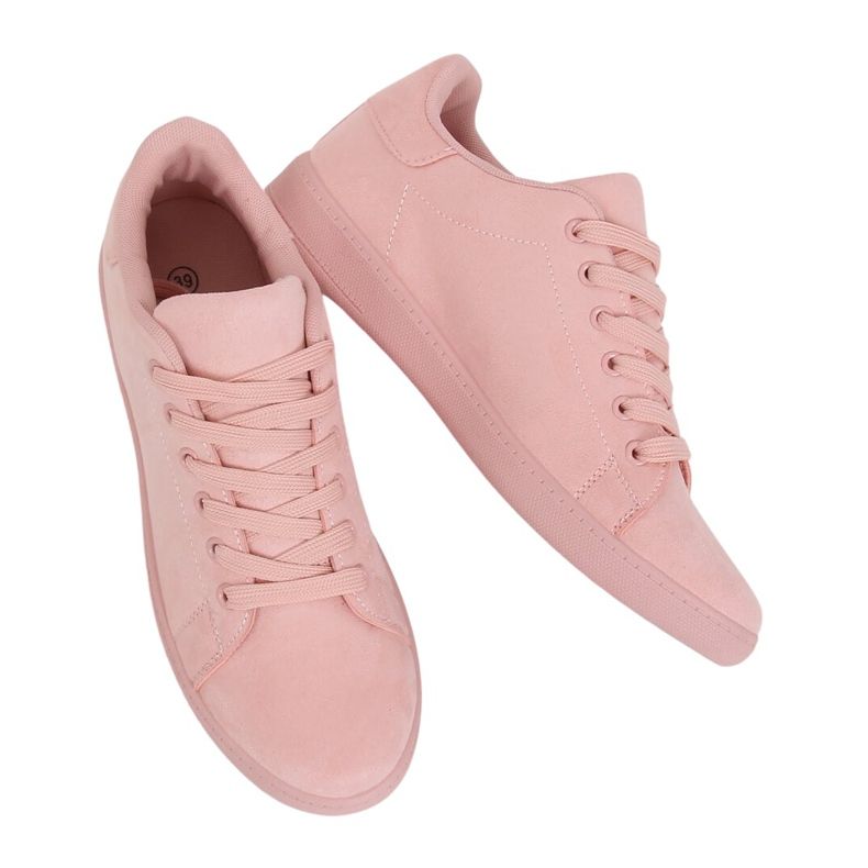Sneakers da donna in camoscio rosa 6301 Pink