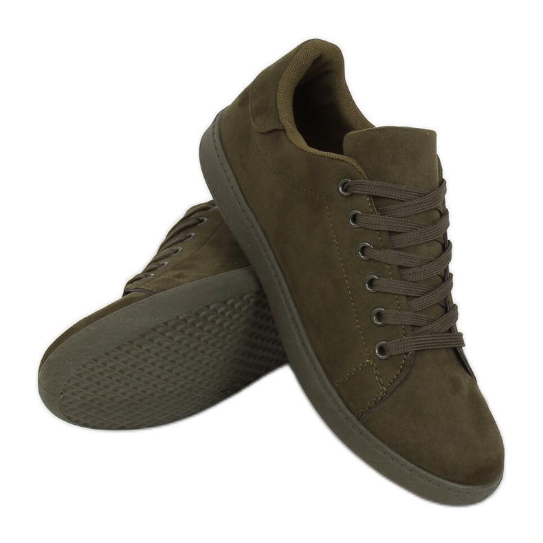 Sneakers da donna in camoscio verde 6301 Green